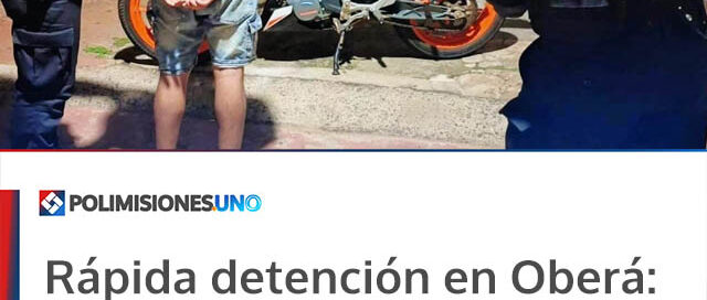 Rápida detención en Oberá: le robó a una mujer no vidente y fue capturado gracias a las cámaras del 911.