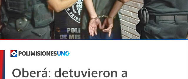Oberá: detuvieron a “Porteño” tras intentar robar en una escuela del barrio Mate Rojo